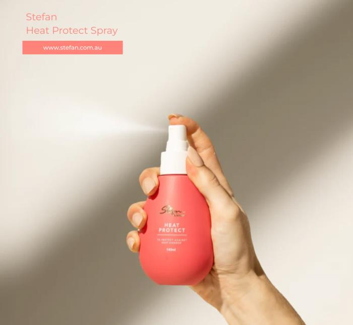 STEFAN Heat Protect Spray helps users make styling hair much easier thanks to SR Packaging